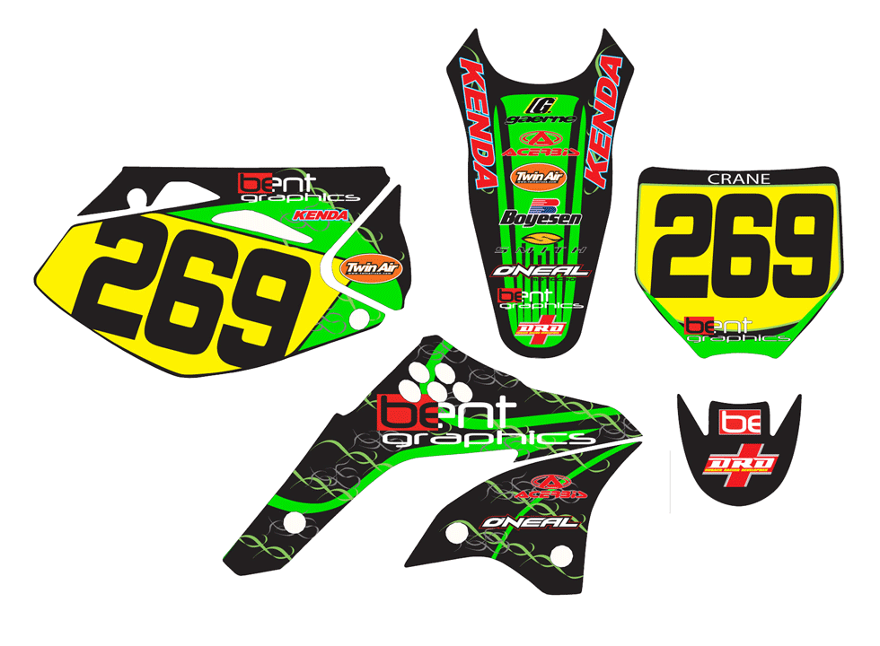 black and green designs